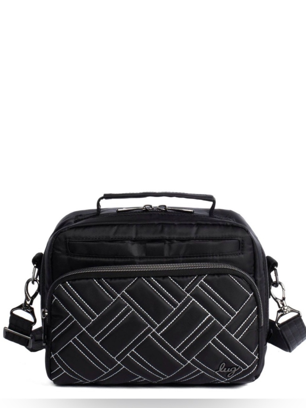 Lug Ranger Mini Crossbody Bag NWT Black Silver Stitch